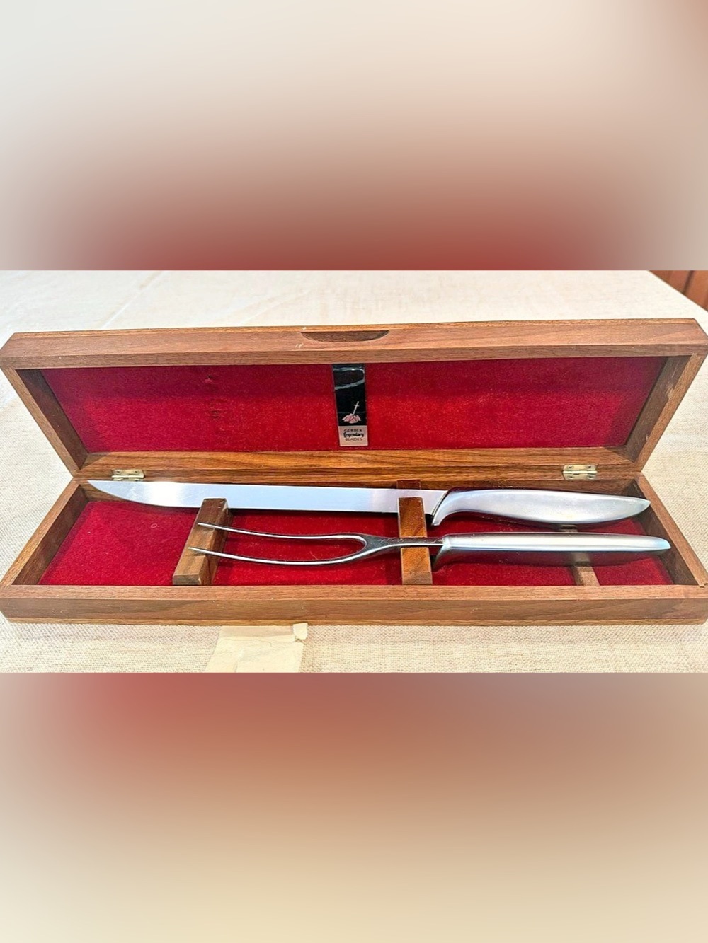 Vtg Mid-Century Gerber Legendary Blades "Balmung & Siegfried" Carving Set